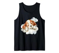 Sleeping Dog Sleeping Animal Napping Sleepy Dog Cloud Tank Top