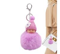 Sleeping Doll Plush Keychain - Stuffed Pendant Cute Sleeping Doll Plush Toy | Kawaii Stuffed Keychains Toy, Animals Children Birthday Gift