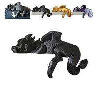 Sleeping Dragon Figurine Bookends - 3D Printed Dragon Book Nook Gothic Bookshelf Decoration Dragons Statue Ornament for Shelves for Book & Dragon Lovers