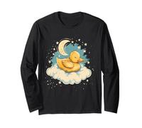 Sleeping Duck Sleepy Animal Napping Moon Duck Lover Long Sleeve T-Shirt