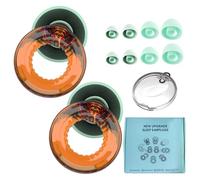 Sleeping Ear Plugs Noise Cancelling, Reusable Ear Plugs, 4 Pairs of Earr Caps XS/S/M/L, Soft and Comfortable Noise Reducing Earr Plug, Suitable for Sleeping, Flying(Orange)