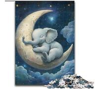 Sleeping Elephant Adult Jigsaw Puzzles 1000 Pieces, Staycation Kill Time Every Piece Is Unique - Challenging Family Fun Game (size 26x38cm)