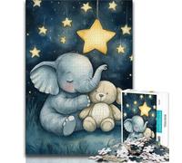 Sleeping Elephant Jigsaw Puzzles for Adults 1000 Jigsaws,Family Game Stress Reliever Difficult Challenge Gifts for Friends And Family (38x26cm)