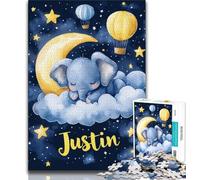 Sleeping Elephant Jigsaw Puzzles for Teenagers 1000 Jigsaws,Learning Educational Toys Family Games with Matching Poster And Trivia Sheet 50x75cm
