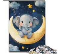 Sleeping Elephant JigsawPuzzle 1000 Pieces for Adults, Challenging Game And Family Play Educational Game for Birthday, Chrismas (size 50x75cm)