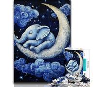 Sleeping Elephant JigsawPuzzle 1000 Pieces for Teenagers,Educational Games Home Decoration Deal As Gifts for The Whole Family 38x26cm