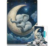 Sleeping Elephant Puzzles for Adults Teens 1000pc Puzzle,Help The Brain Exercise Addictive Toys to Cultivate Patience Parent-child Interaction (75x50cm)