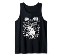 Sleeping Fairy in Flower Meadow Tank Top
