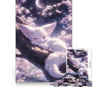 Sleeping Fennec Fox 1000 Pieces Jigsaws Adults Puzzles Mind Exercise Toy Shared Fun Precision Cut Art Display 38x52cm