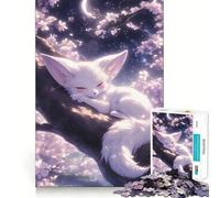 Sleeping Fennec Fox 1000 Pieces Jigsaws Adults Puzzles Mind Exercise Toy Shared Fun Precision Cut Art Display 38x52cm