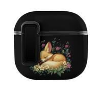 Sleeping Fennec Fox Cute Case PC Earbud Cases Protective Cover Compatible for AirPods 4
