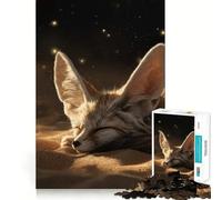Sleeping Fennec Fox in The Desert 1000 Piece Jigsaw Puzzles for Teenagers Smart Game Bonding Time Image Assembly Fine Art Piece 38x26cm