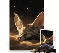 Sleeping Fennec Fox in The Desert Jigsaw Puzzles for Teenagers 1000 Pieces Mind Puzzle Peaceful Fun Art Assembly Lovely Gift 50x75cm