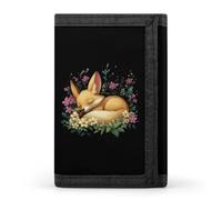 Sleeping Fennec Fox Trifold Wallet Cute Card Slots Holder Clutch Purse Wallets for Men Women