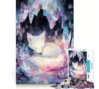 Sleeping Fox in Crystal Cave 1000 Piece Jigsaw Puzzles for Adults Mental Logic Toy Tension Relief Firm Cut Perfect Present 38x26cm