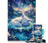 Sleeping Fox in Fantasy Forest 1000 Piece Jigsaw Puzzles for Adults Teenagers Memory Gain Relaxed Mind Design Assembly 50x75cm