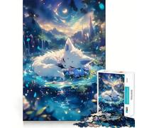 Sleeping Fox in Fantasy Forest Jigsaw Puzzles for Adults1000 Piece Sharp Logic Toy Together Fun Tight Cut Memorable Gift 38x26cm