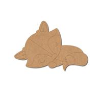 Sleeping Fox Pre Marked Design 1 - Premium MDF & Plywood Embellishments Laser Cut Craft Shapes for Scrapbooking, Card Making, DIY Decor, Weddings & Personalized Projects