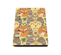 Sleeping Foxes Notebook, Pu Leather Notebooks, Lined Paper Cute Notebooks 180Pages/90Sheets, Workbook for Men, Homework Book for Work, College Essentials Journal Diary