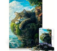 Sleeping Giant Cat 1000 Piece Jigsaw Puzzles for Adults Sharp Logic Toy Home Leisure Tight Cut Heartfelt Gift 50x75cm