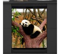 Sleeping Giant Panda Dishwasher Magnetic Cover Kitchen Decor Cute Panda Front Dishwasher Refrigerator Magnetic Cover Sticker Appliance Decorative Cover 23 x 26 Inches