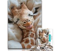 Sleeping Giraffe JigsawPuzzle 1000 Pieces for Teenagers,Educational Games Home Decoration Deal As Gifts for The Whole Family (38x26cm)