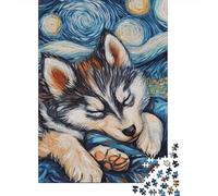 Sleeping Husky 1000 Piece Jigsaw, 52x38cm/1000pcs