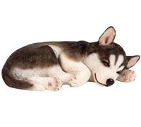 Sleeping Husky Garden Ornament Dog Puppy Statue Outdoor Indoor Frost Proof