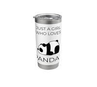 Sleeping Kawaii Panda Lazy Nap Quote Aesthetic Chibi Drawing Stainless Steel Insulated Tumbler