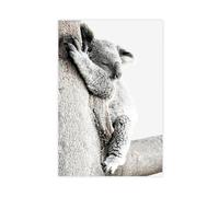 Sleeping Koala - Australian Animal Nursery Decoration Canvas Poster Bedroom Decor Landscape Office Room Decor Gift 12" L X 18" W
