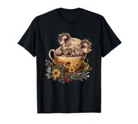 Sleeping Koala Bear Cup Floral Koala Lover Sleeping Animal T-Shirt