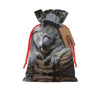 Sleeping Koala Cap Print Drawstring Pouch For Gifts,Reusable Adorable Gift Bags,Perfect For Jewelry And More