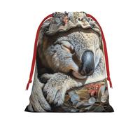 Sleeping Koala Cap Print Gift Drawstring Bag Holiday Party Wedding Birthdays Wrapping Seasonal Celebrations