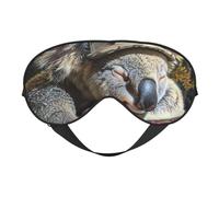 Sleeping Koala Cap Print Sleep Eye Mask Outdoor Indoor Travel Camping Meditation Yoga Shift Work Breathable