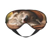 Sleeping Koala Cap Print Sleep Mask Silk-Like Eye Mask Sleeping Eye Mask for Women Men for Travel Sleep Relaxation