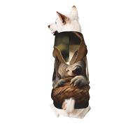 Sleeping Koala Cap Print Small Dogs Warm Hoodie, Soft And Breathable Sweatshirt, Easy To Wear Jumper For Winter And Fall, Cold Weather Hooded Coat Pullover