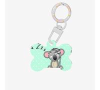 Sleeping Koala Cap Printing Bone Shaped Dog Tag Pet Id Tags,Acrylic Dog Tags Cat Tags with Ring for Dog Cat,Pendant Crafts