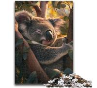 Sleeping Koala Jigsaw Puzzles for Adults 1000 Piece,Help The Brain Exercise Addictive Toys to Cultivate Patience Parent-child Interaction (38x26cm)
