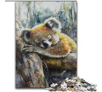 Sleeping Koala Jigsaw Puzzles for Teenagers 1000 Jigsaws, Challenging Game Toys Every Piece Is Unique - Challenging Family Fun Game (50x75cm)