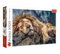 Sleeping Lion 1000 Piece Jigsaw Puzzle for Adults Teens - Wildlife Animal Picture, Trefl Puzzle with Strong Cardboard Pieces - 68 x 48 cm Finished Size, Relaxing Nature Artwork