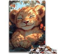Sleeping Lion Cub Jigsaw Puzzles 2000 Pieces for Adults Teens,Help The Brain Exercise Addictive Toys to Cultivate Patience Great Gift (70X100cm)