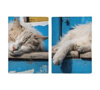 Sleeping Little Cat Passport Holder, ID Card Protector Case Passport Holder with Slot Passports Travel Wallet Document Cover for Women And Men