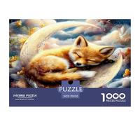 Sleeping Little Fox 1000 Piece Jigsaw Puzzles for Adults Educational Games Birthday Gifts for Women And Man Art Colorful DIY Craft 70x50cm/1000pcs
