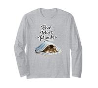 Sleeping Maine Coon Cat Five More Minutes Long Sleeve T-Shirt