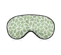 Sleeping Mask Abstract Drop Leaves Sleep Eye Mask Blindfold with Adjustable Strap Watercolor Green Floral Soft Eye Cover for BlockingLights