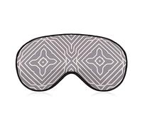 Sleeping Mask Abstract Geometrical Drawing Sleep Eye Mask Blindfold with Adjustable Strap Retro Style Soft Eye Cover for BlockingLights