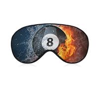 Sleeping Mask Billiard Ball in Fire and Water Sleep Eye Mask Blindfold with Adjustable Strap Sports Soft Eye Cover for BlockingLights
