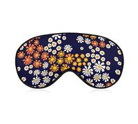 Sleeping Mask Colorful Daisies and Chamomiles Sleep Eye Mask Blindfold with Adjustable Strap Seamless Floral Pattern Soft Eye Cover for BlockingLights