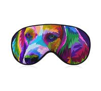 Sleeping Mask Cute Beagle Dog Sleep Eye Mask Blindfold with Adjustable Strap Colorful Pets Soft Eye Cover for BlockingLights