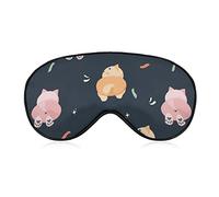Sleeping Mask Cute Cat Butts Sleep Eye Mask Blindfold with Adjustable Strap Pink Orange Cats Soft Eye Cover for BlockingLights